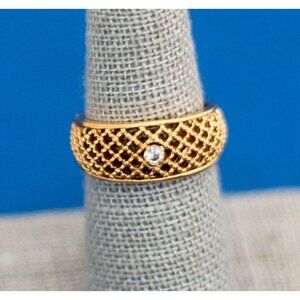 Size 6, Avon Elegant Vintage Renaissance Ring, Mourning Ring - D